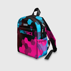 Детский рюкзак Sally Face - neon gradient: символ сверху, цвет: 3D-принт — фото 2