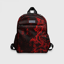 Детский рюкзак Красный дракон - иероглифы, цвет: 3D-принт