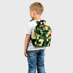 Детский рюкзак Мозаика зелёный, цвет: 3D-принт — фото 2