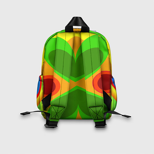 Детский рюкзак Цветные плавные фигуры / 3D-принт – фото 2