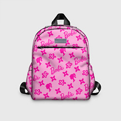 Детский рюкзак Барби паттерн розовый, цвет: 3D-принт