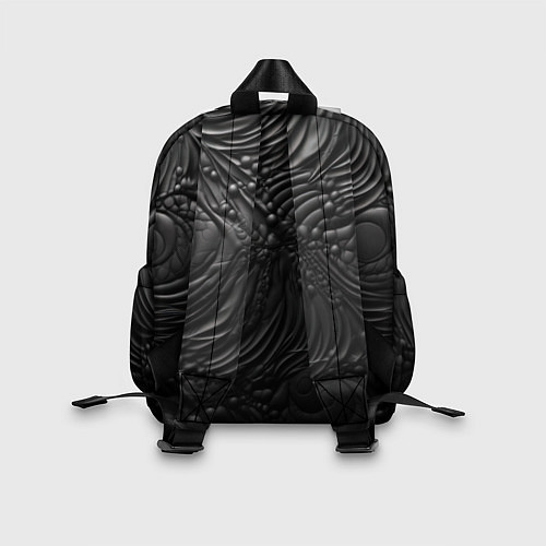 Детский рюкзак Черная текстура из кожи / 3D-принт – фото 2