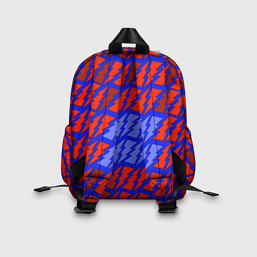 Детский рюкзак Ретро молнии красно-синие / 3D-принт – фото 2