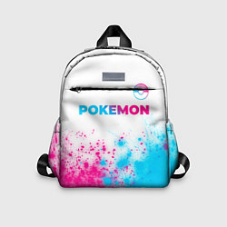 Детский рюкзак Pokemon neon gradient style: символ сверху, цвет: 3D-принт