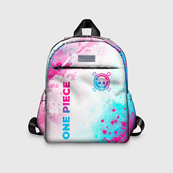 Детский рюкзак One Piece neon gradient style: надпись, символ, цвет: 3D-принт