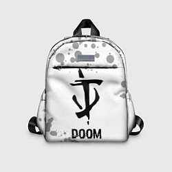 Детский рюкзак Doom glitch на светлом фоне, цвет: 3D-принт