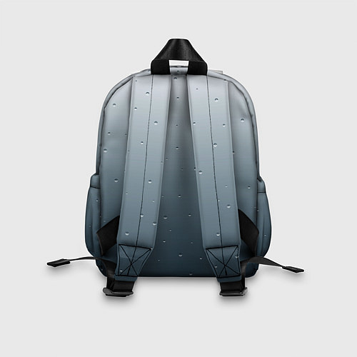 Детский рюкзак Серый градиент капли / 3D-принт – фото 2