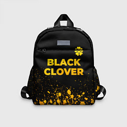 Детский рюкзак Black Clover - gold gradient: символ сверху, цвет: 3D-принт