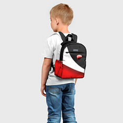 Детский рюкзак Ducati - красно-черный, цвет: 3D-принт — фото 2