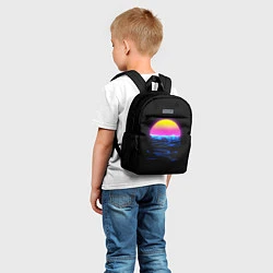 Детский рюкзак Неоновый закат - гранж, цвет: 3D-принт — фото 2