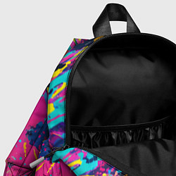 Детский рюкзак Девушка в буйстве красок, цвет: 3D-принт — фото 2