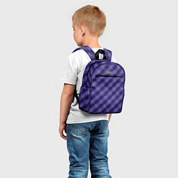 Детский рюкзак Синий тартан, цвет: 3D-принт — фото 2