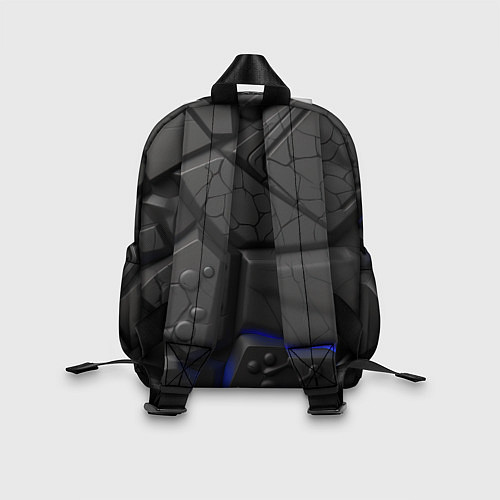 Детский рюкзак Черные объемные плиты / 3D-принт – фото 2