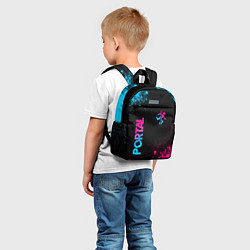 Детский рюкзак Portal - neon gradient: надпись, символ, цвет: 3D-принт — фото 2
