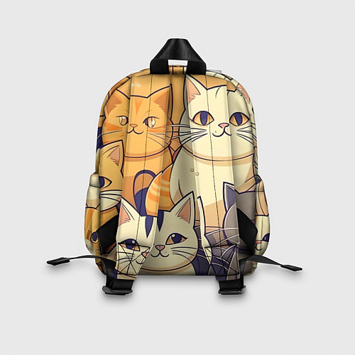 Детский рюкзак Кошачий принт от нейросети / 3D-принт – фото 2