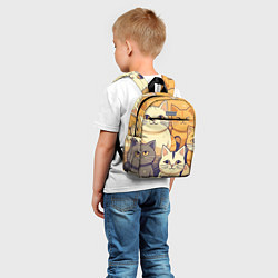 Детский рюкзак Кошачий принт от нейросети, цвет: 3D-принт — фото 2