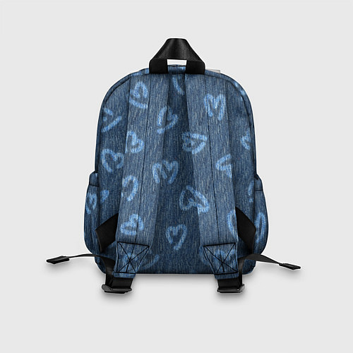 Детский рюкзак Hearts on denim / 3D-принт – фото 2
