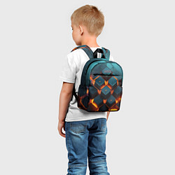 Детский рюкзак Объемные кубы со светом, цвет: 3D-принт — фото 2