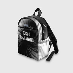 Детский рюкзак Tokyo Revengers glitch на темном фоне: символ свер, цвет: 3D-принт — фото 2