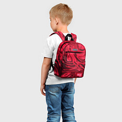 Детский рюкзак Абстракция плазма красный, цвет: 3D-принт — фото 2