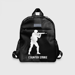 Детский рюкзак Counter Strike glitch на темном фоне, цвет: 3D-принт