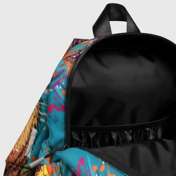 Детский рюкзак Капибара в очках на красочных волнах, цвет: 3D-принт — фото 2