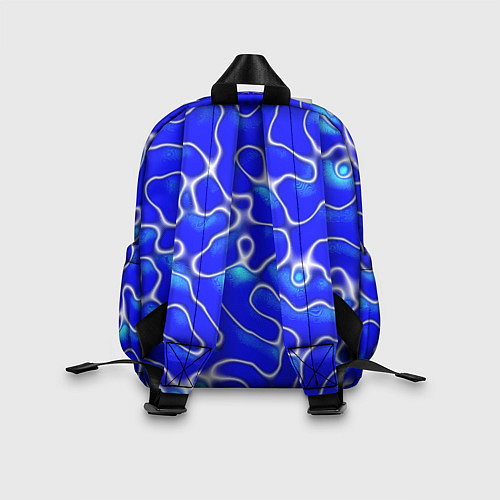 Детский рюкзак Синий волнистый рисунок / 3D-принт – фото 2