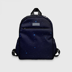 Детский рюкзак Тёмный космос и синие звёзды, цвет: 3D-принт