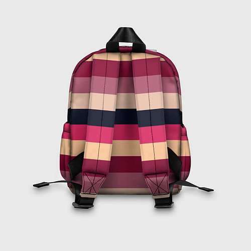 Детский рюкзак Широкие полосы розовый / 3D-принт – фото 2