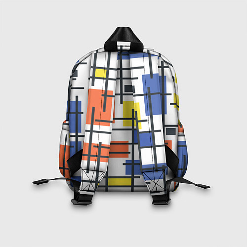 Детский рюкзак Разноцветные прямоугольники / 3D-принт – фото 2