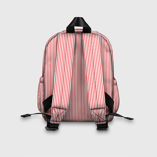 Детский рюкзак Полосатый красный утонченный / 3D-принт – фото 2