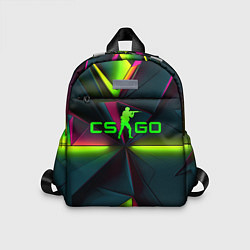 Детский рюкзак CS GO green neon, цвет: 3D-принт