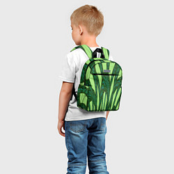 Детский рюкзак Зеленый растительный мотив, цвет: 3D-принт — фото 2