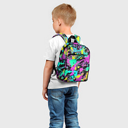 Детский рюкзак Красочная композиция - мода, цвет: 3D-принт — фото 2