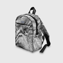 Детский рюкзак Черно-белая мраморная абстракция, цвет: 3D-принт — фото 2
