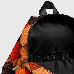 Детский рюкзак Шахматка красно-коричневая, цвет: 3D-принт — фото 2