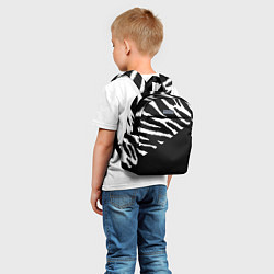Детский рюкзак Полосы зебры с черным, цвет: 3D-принт — фото 2