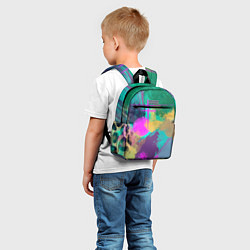 Детский рюкзак Пятна краски и леопардовая шкура абстракция, цвет: 3D-принт — фото 2