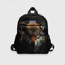 Детский рюкзак Оскал дикого волка, цвет: 3D-принт