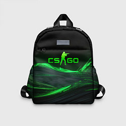 Детский рюкзак CSGO neon green logo, цвет: 3D-принт