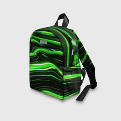 Детский рюкзак Зеленые объемные элементы, цвет: 3D-принт — фото 2