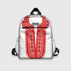 Детский рюкзак Красная славянская вышиванка, цвет: 3D-принт