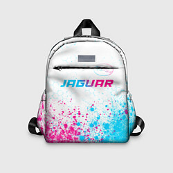 Детский рюкзак Jaguar neon gradient style: символ сверху, цвет: 3D-принт