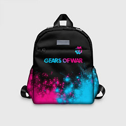 Детский рюкзак Gears of War - neon gradient: символ сверху, цвет: 3D-принт