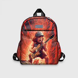 Детский рюкзак ACDC fire rock, цвет: 3D-принт