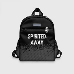Детский рюкзак Spirited Away glitch на темном фоне: символ сверху