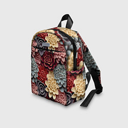 Детский рюкзак Объёмные цветы суккулента, цвет: 3D-принт — фото 2