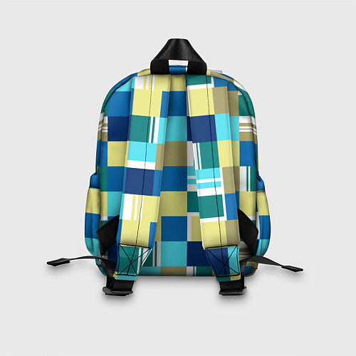 Детский рюкзак Ретро квадраты / 3D-принт – фото 2