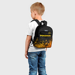 Детский рюкзак Pokemon - gold gradient: символ сверху, цвет: 3D-принт — фото 2