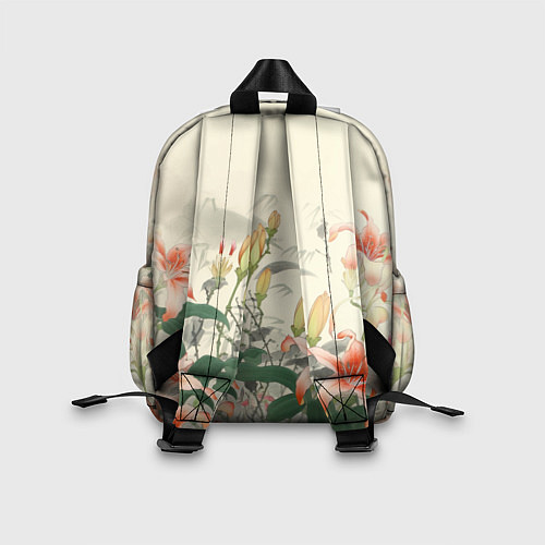 Детский рюкзак Тигровые лилии - японский стиль / 3D-принт – фото 2